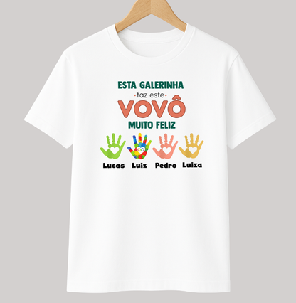 Camiseta Personalizada Esta Galerinha faz o Vovô muito Feliz