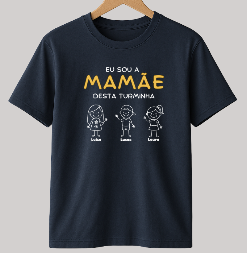 Camiseta Personalizada Eu sou a Mamãe desta turminha