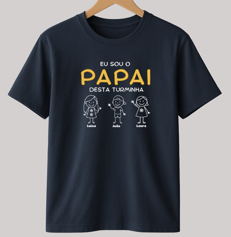 Camiseta Personalizada Eu sou o Papai desta turminha