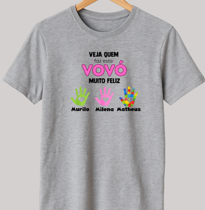 Camiseta Personalizada Esta Galerinha faz a Vovó muito Feliz