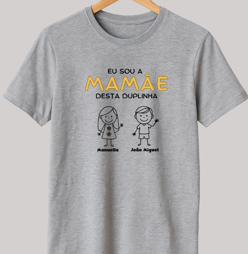 Camiseta Personalizada Eu sou a Mamãe desta turminha
