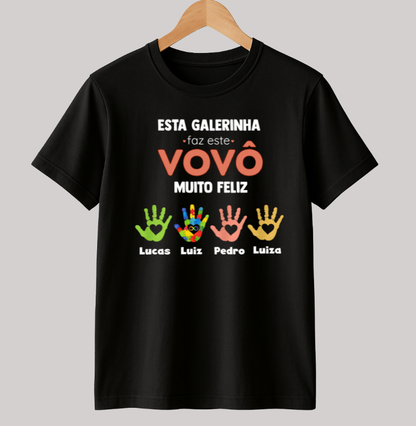 Camiseta Personalizada Esta Galerinha faz o Vovô muito Feliz