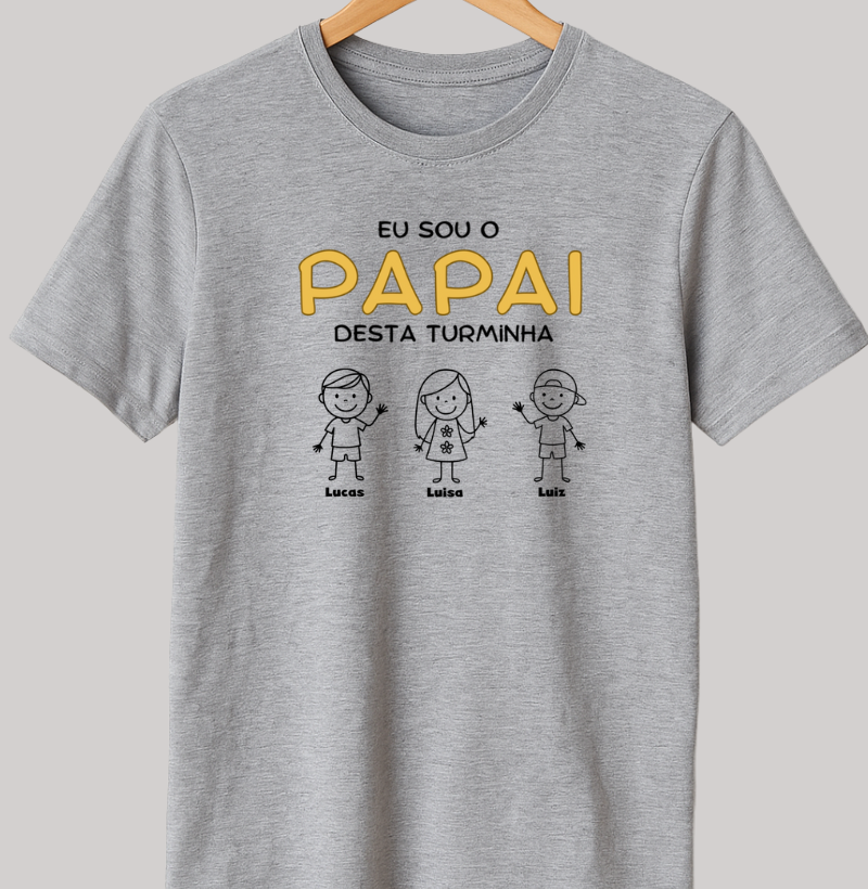 Camiseta Personalizada Eu sou o Papai desta turminha
