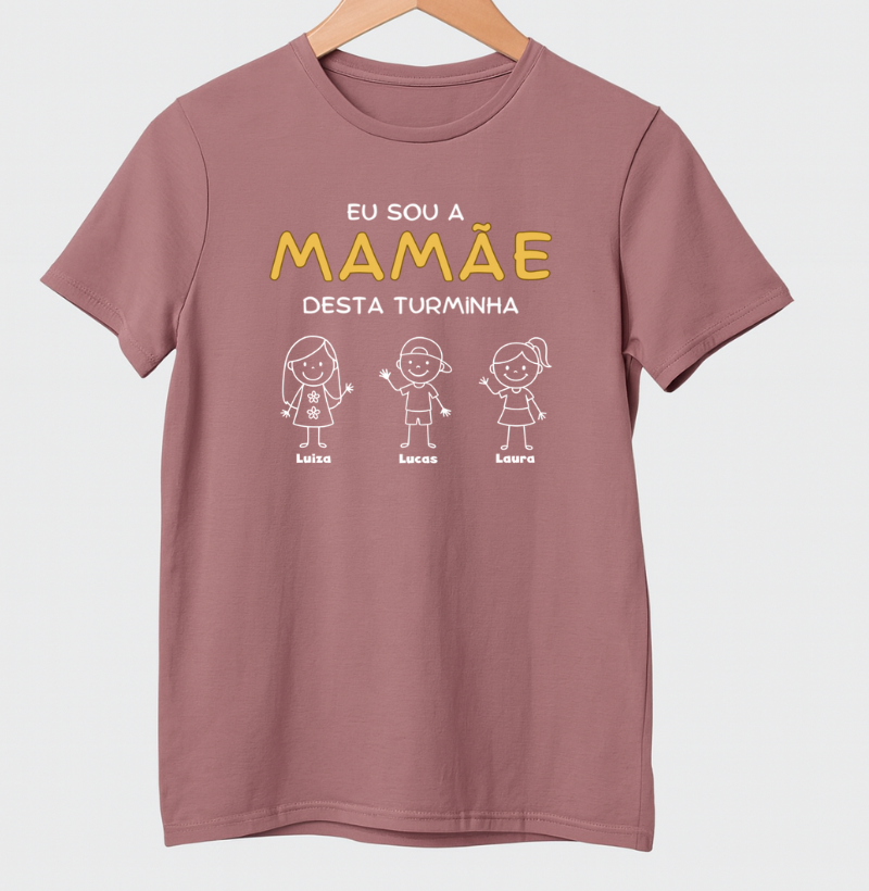 Camiseta Personalizada Eu sou a Mamãe desta turminha