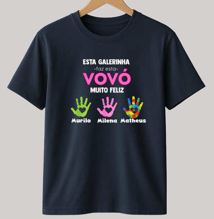 Camiseta Personalizada Esta Galerinha faz a Vovó muito Feliz