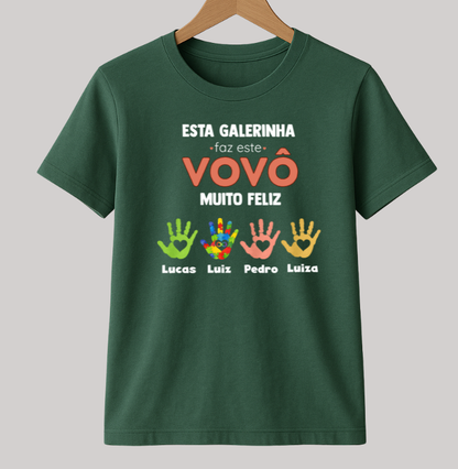 Camiseta Personalizada Esta Galerinha faz o Vovô muito Feliz