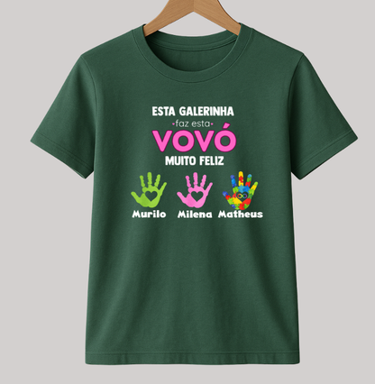Camiseta Personalizada Esta Galerinha faz a Vovó muito Feliz