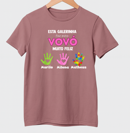 Camiseta Personalizada Esta Galerinha faz a Vovó muito Feliz