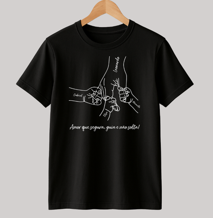 Camiseta Personalizada Mãos de amor e proteção