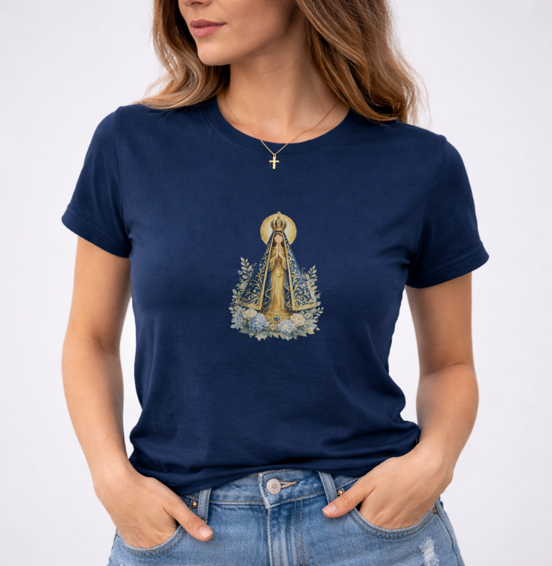 Camiseta Nossa Senhora Aparecida Aquarela