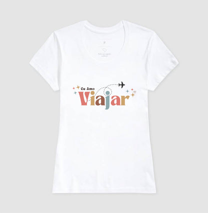 Camiseta - Eu amo viajar