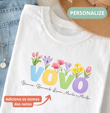 Camiseta Personalizada Vovó com Flores