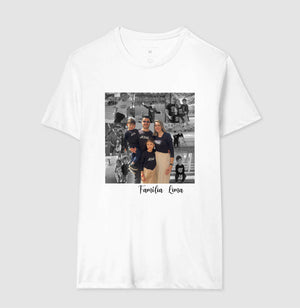 Camiseta Personalizada Família Quadrados de História