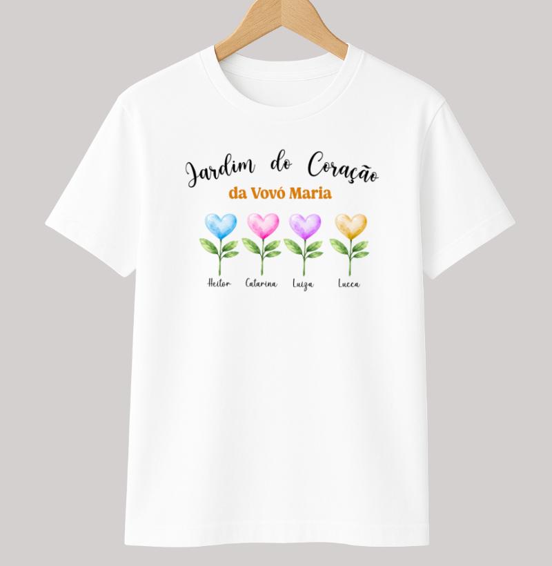 Camiseta Personalizada Jardim do Coração