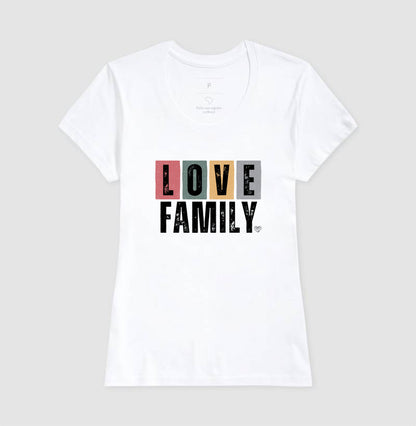 Camiseta Love Family colorida