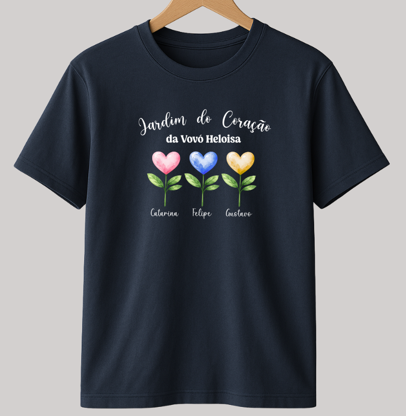 Camiseta Personalizada Jardim do Coração