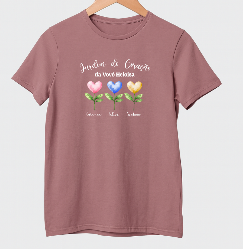 Camiseta Personalizada Jardim do Coração