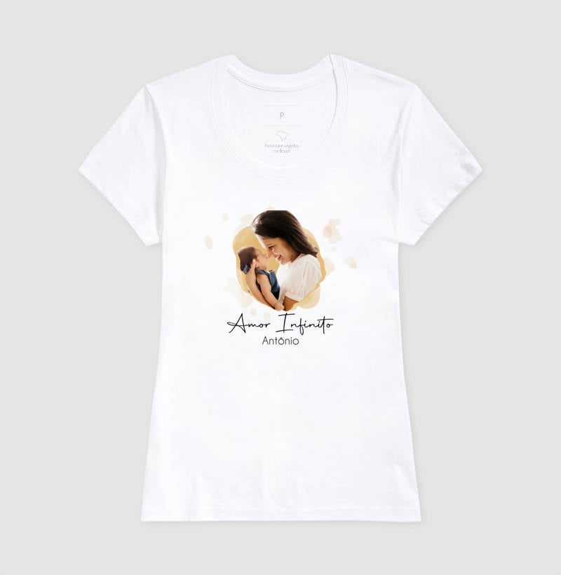 Camiseta Personalizada Mãe e Filho Amor Infinito