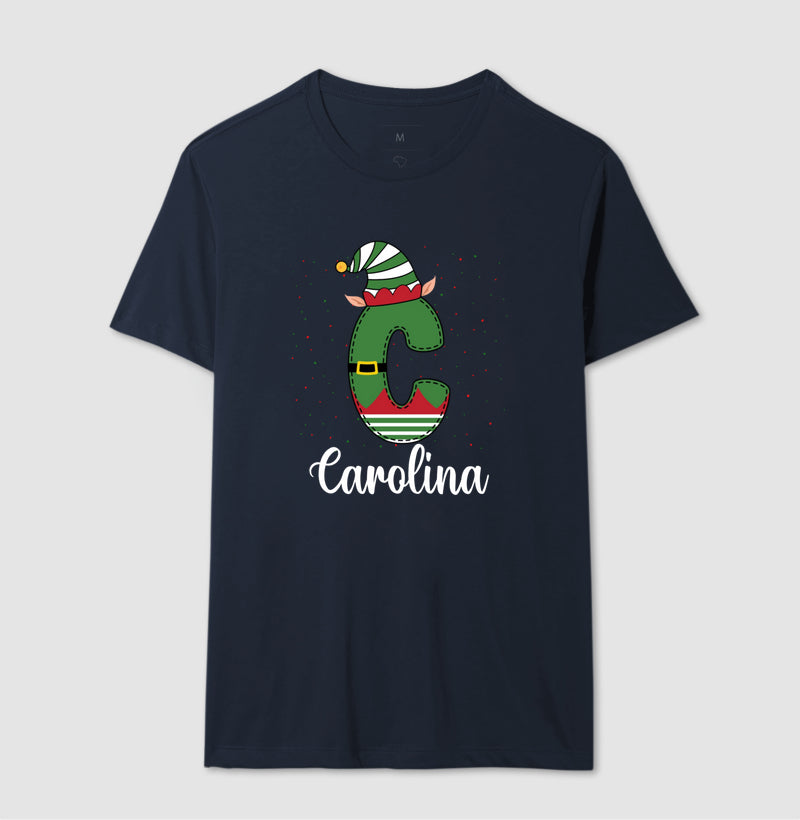 Camiseta Personalizada Letra de Natal verde