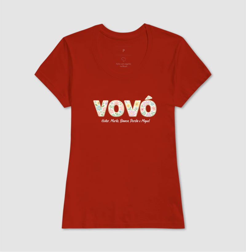 Camiseta Personalizada Vovó/ Bisavó Floral