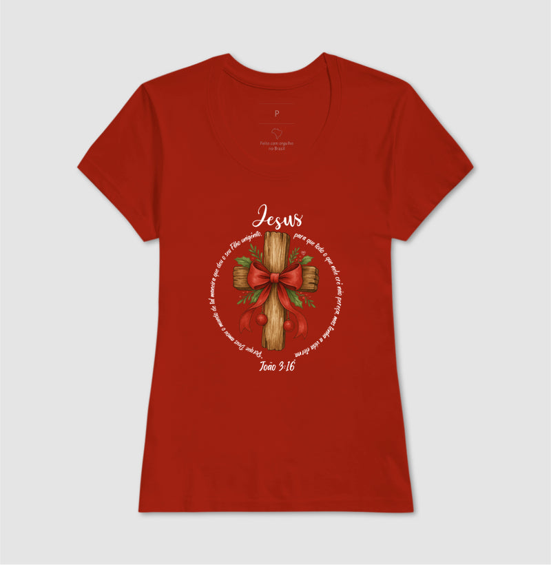 Camiseta natal Deus amou o mundo