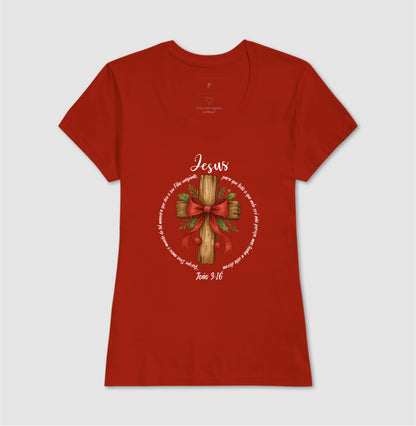 Camiseta natal Deus amou o mundo