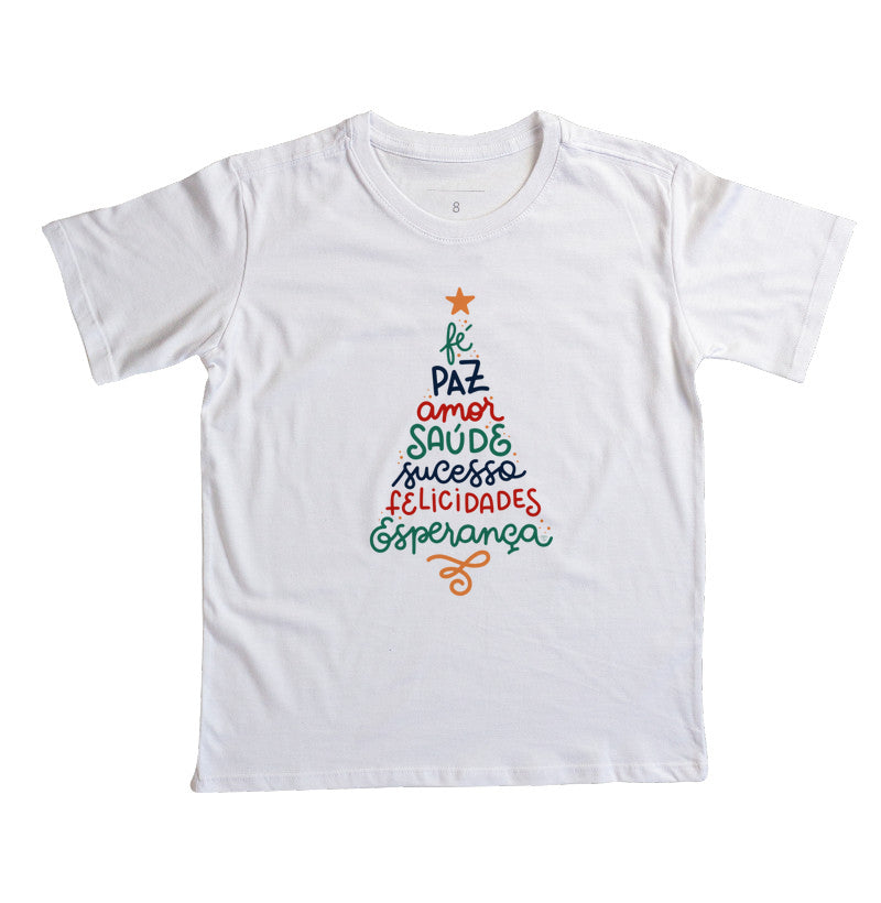 Camiseta Infantil Natal Árvore da positividade
