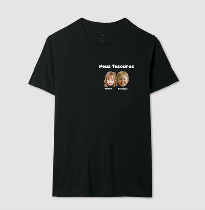 Camiseta Personalizada Meus Tesouros Pai/Avô