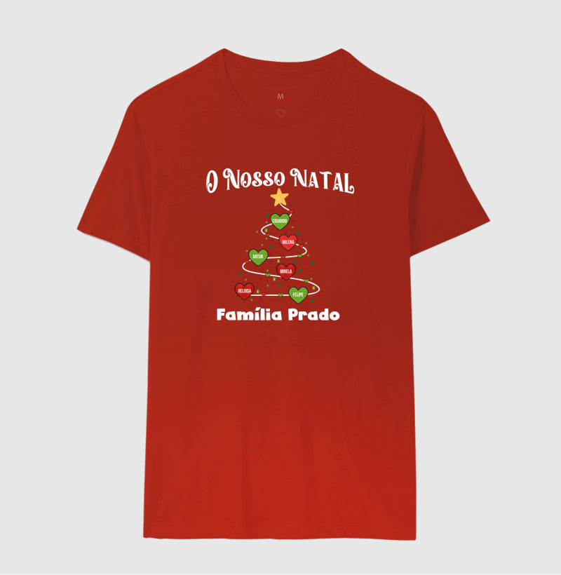 Camiseta Personalizada Árvore de natal com nomes
