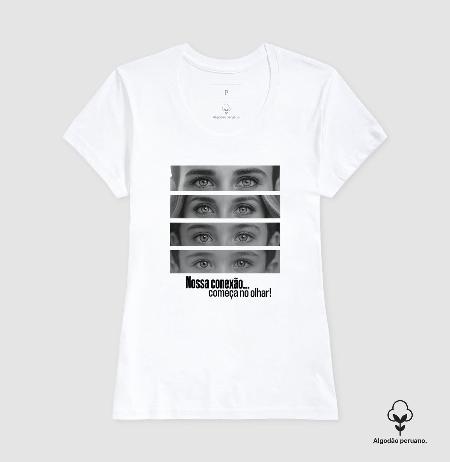Camiseta Personalizada Olhares (Algodão Peruano)