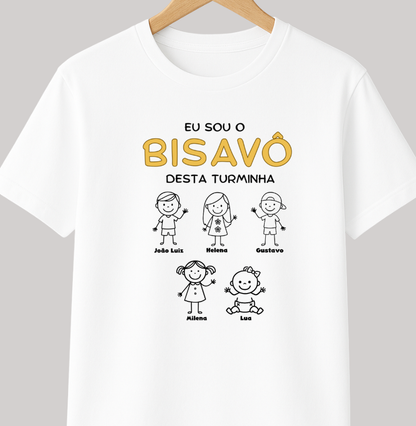 Camiseta Personalizada Eu sou Bisavô desta turminha