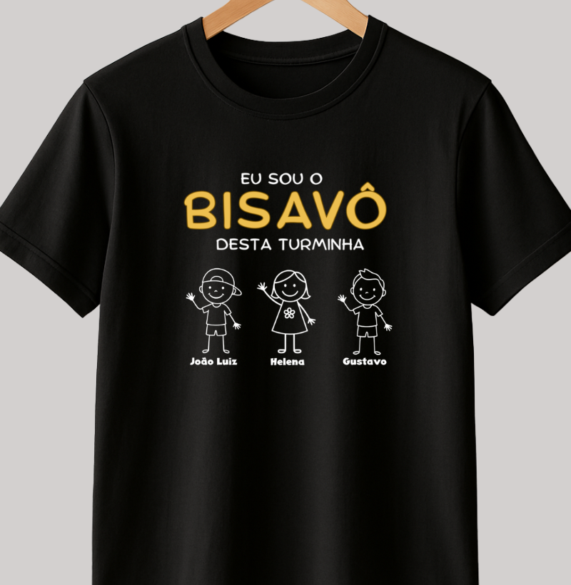 Camiseta Personalizada Eu sou Bisavô desta turminha