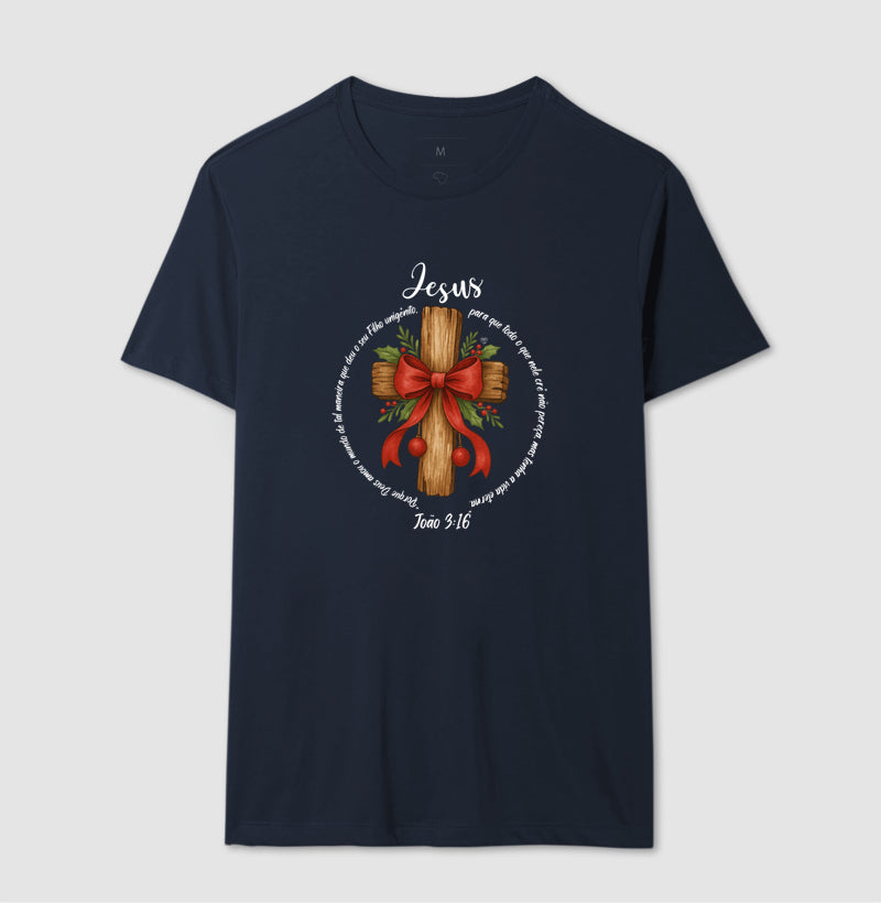 Camiseta natal Deus amou o mundo