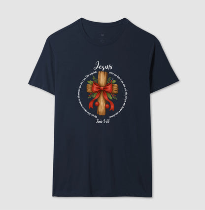 Camiseta natal Deus amou o mundo