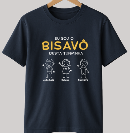 Camiseta Personalizada Eu sou Bisavô desta turminha