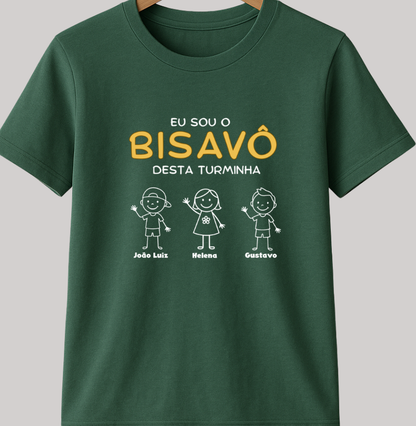 Camiseta Personalizada Eu sou Bisavô desta turminha