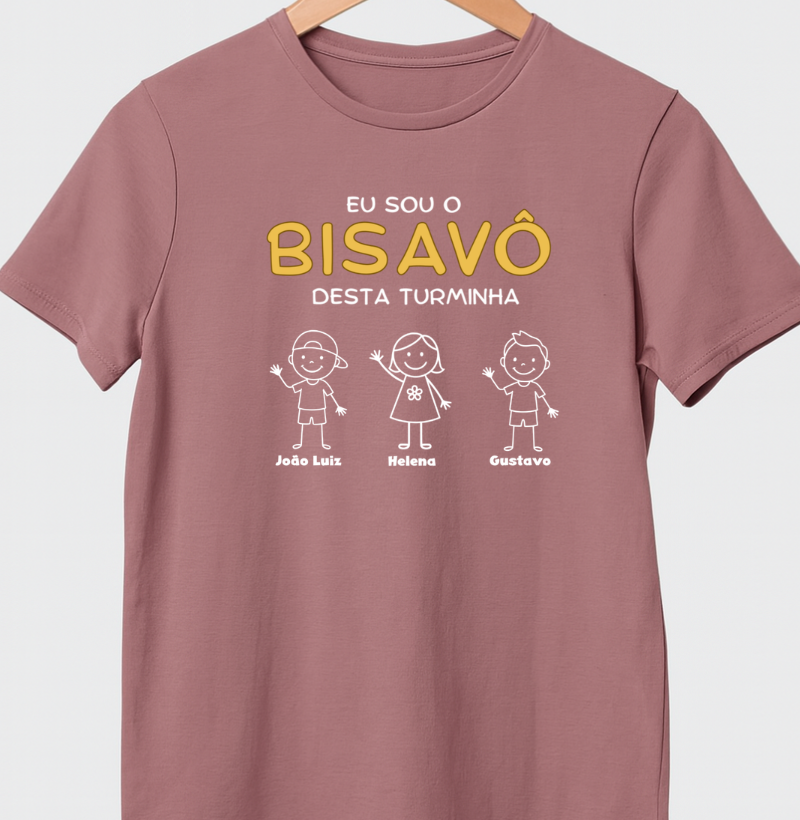 Camiseta Personalizada Eu sou Bisavô desta turminha