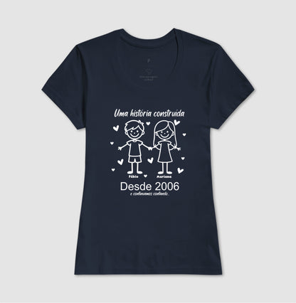 Camiseta Personalizada Casal Bonequinhos, uma história juntos