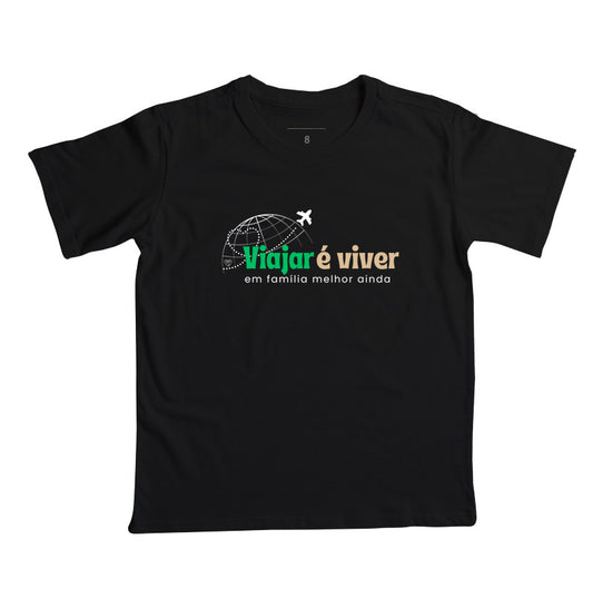 Camiseta Infantil - Viajar é Viver