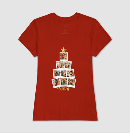 Camiseta Personalizada Árvore de Natal com Fotos