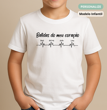 Camiseta Infantil Personalizada - Batidas do meu coração