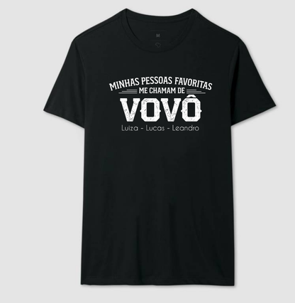 Camiseta Personalizada Minhas Pessoas Favoritas me chamam de VOVÔ