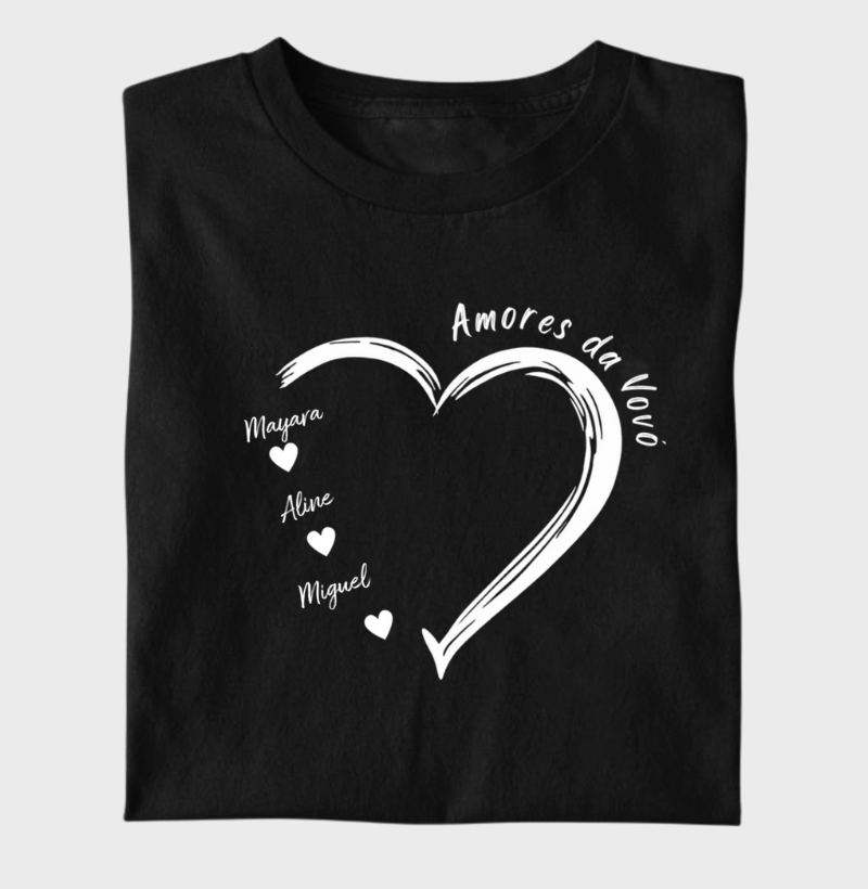 Camiseta Personalizada Amores da Vovó