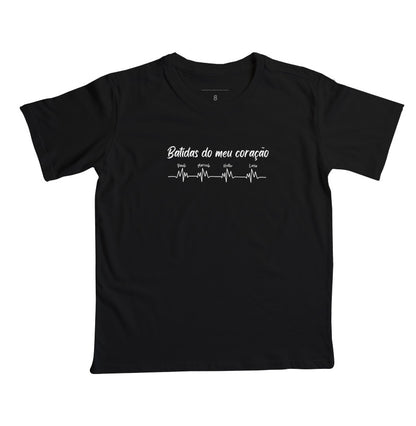 Camiseta Infantil Personalizada Batidas do meu coração