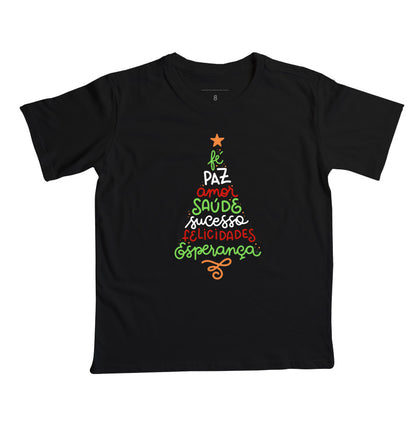 Camiseta Infantil Natal Árvore da positividade