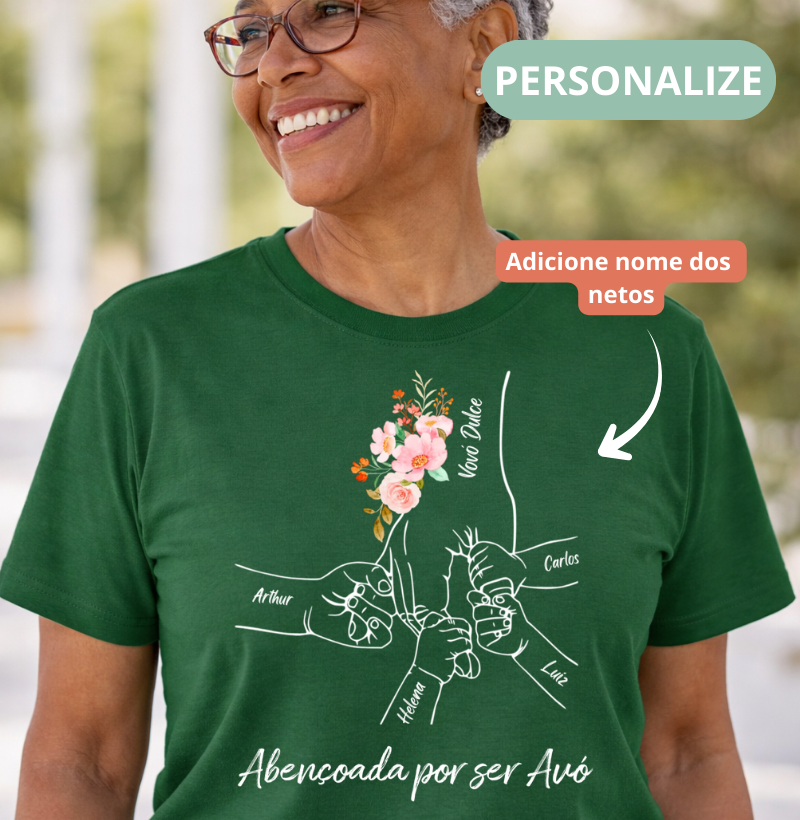 Camiseta Personalizada Abençoada por ser avó