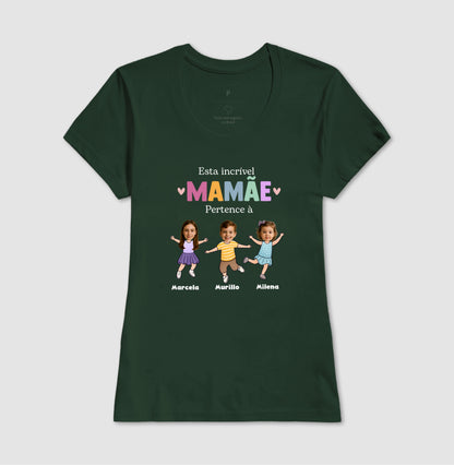 Camiseta Personalizada Mãe incrível pertence à