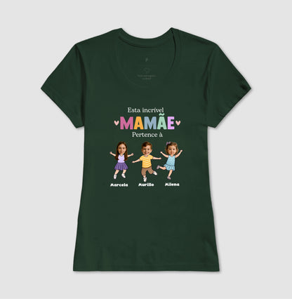 Camiseta Personalizada Mãe incrível pertence à