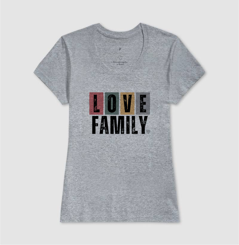 Camiseta Love Family colorida