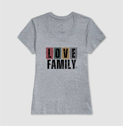 Camiseta Love Family colorida